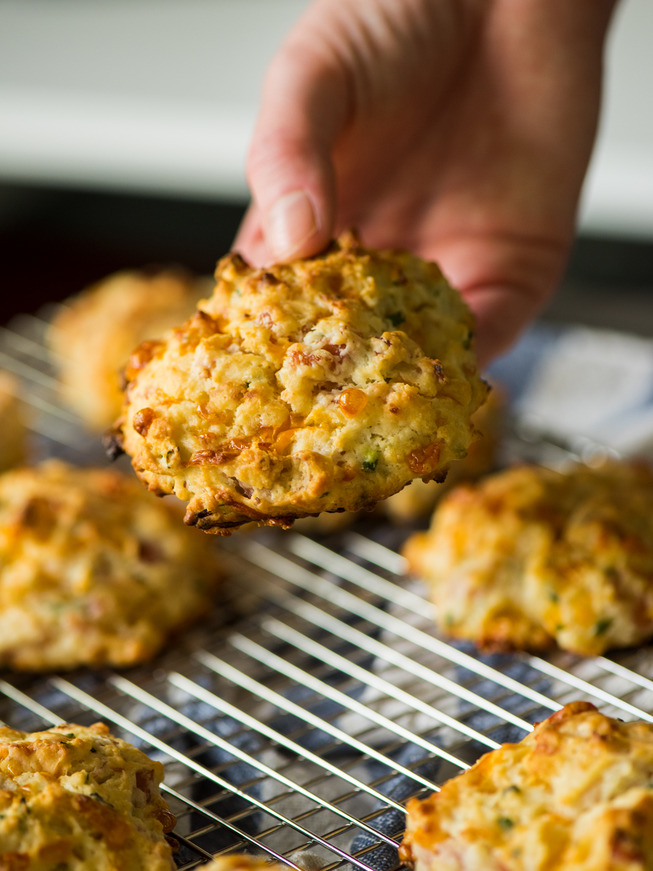 Ham and Cheese Drop Biscuits 12 Tomatoes