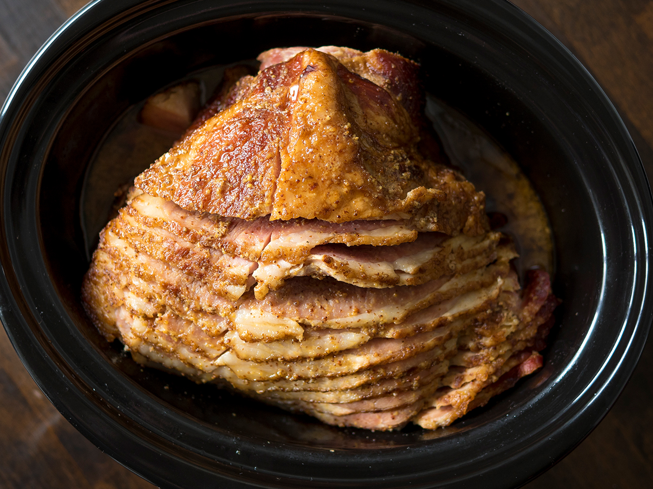 Slow Cooker Honey Mustard Ham 12 Tomatoes