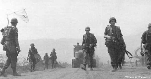 Soldiers at Khe Sahn, in Vietnam.