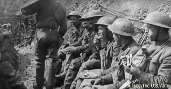 American troops in the trenches.