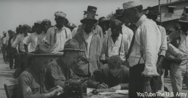Hundreds of thousands line up to enlist.