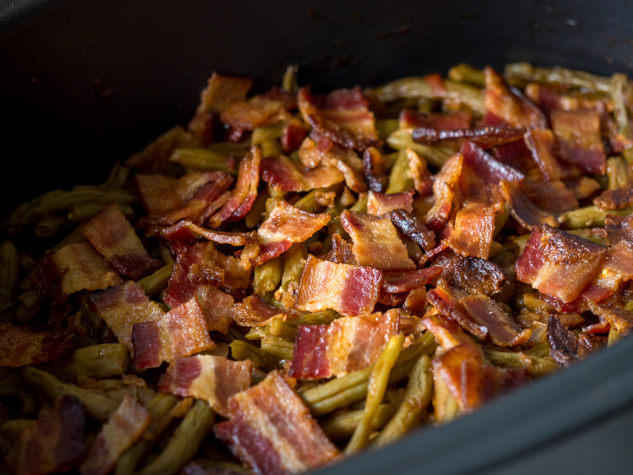 Slow Cooker BBQ Green Beans 12 Tomatoes