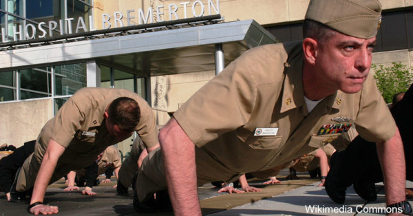 Service members take on the 22-pushup challenge, raising awareness of the number of military veterans who commit suicide each day.