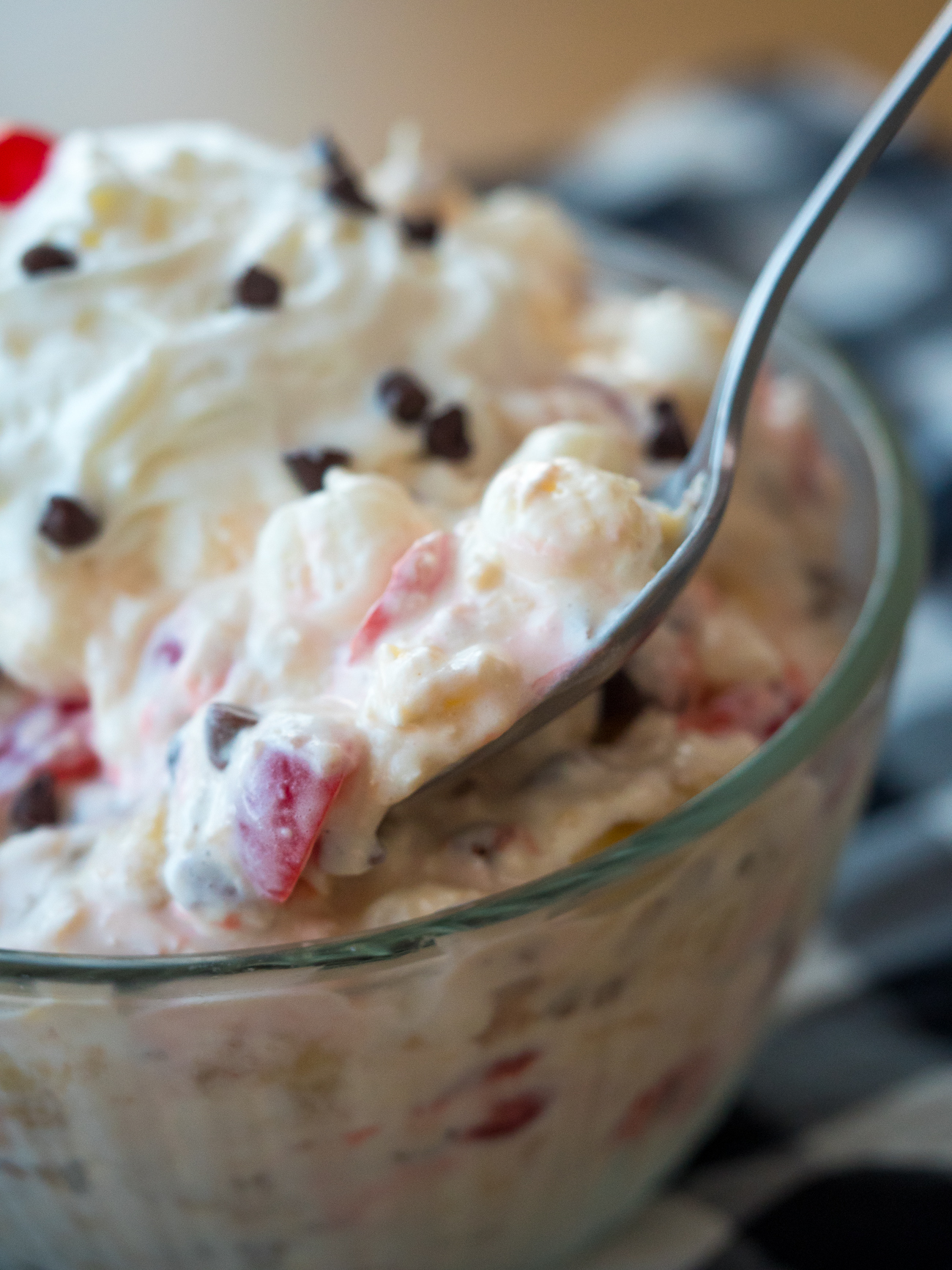 Banana Split Fluff Salad Vertical 9