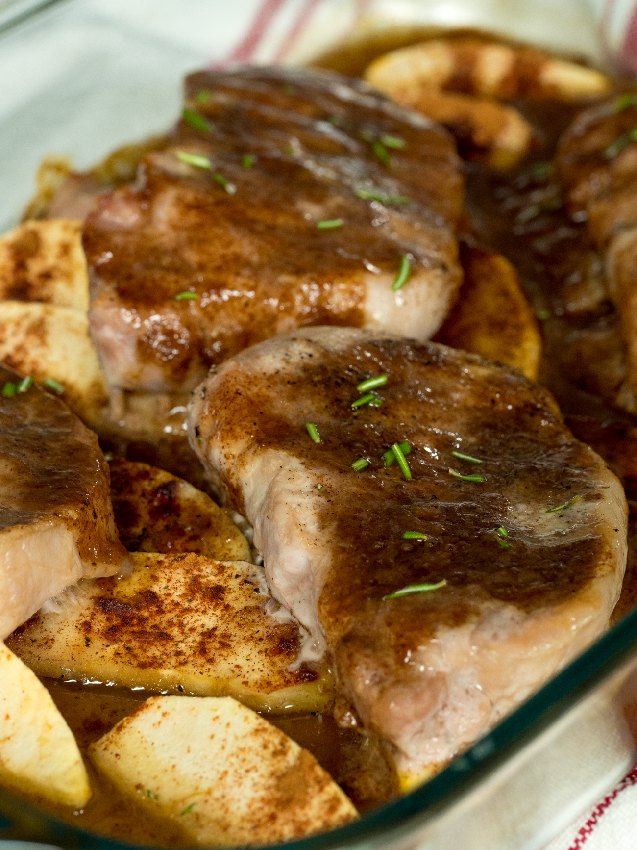 Layered Apple Pork Bake Vertical 4