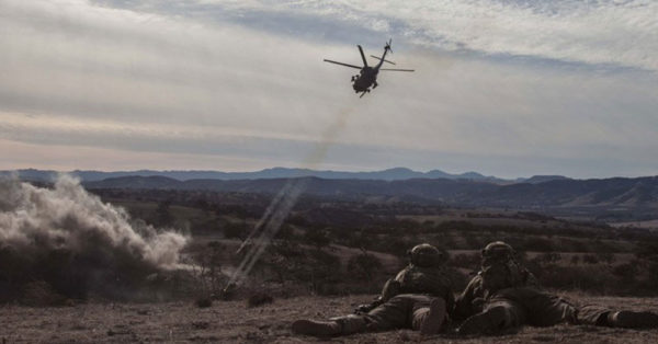 Source: Staff Sgt. Teddy Wade/US Army A MH-60 Black Hawk Helicopter from the 160th Special Operations Aviation Regiment provides Close Air Support during Army Ranger training.