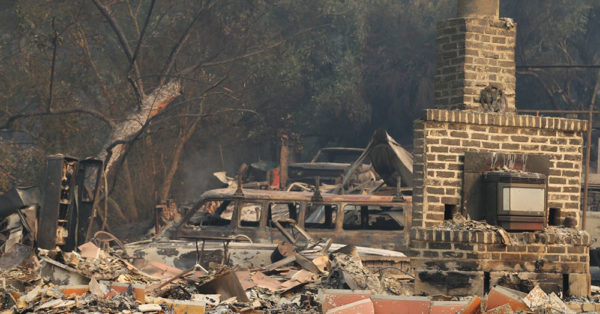 Source: Mark Vogler A home that was destroyed in the fires.