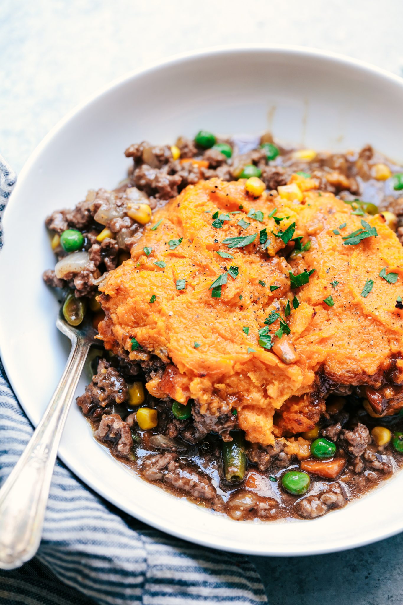 Skillet Sweet Potato Shepherds Pie 12 Tomatoes