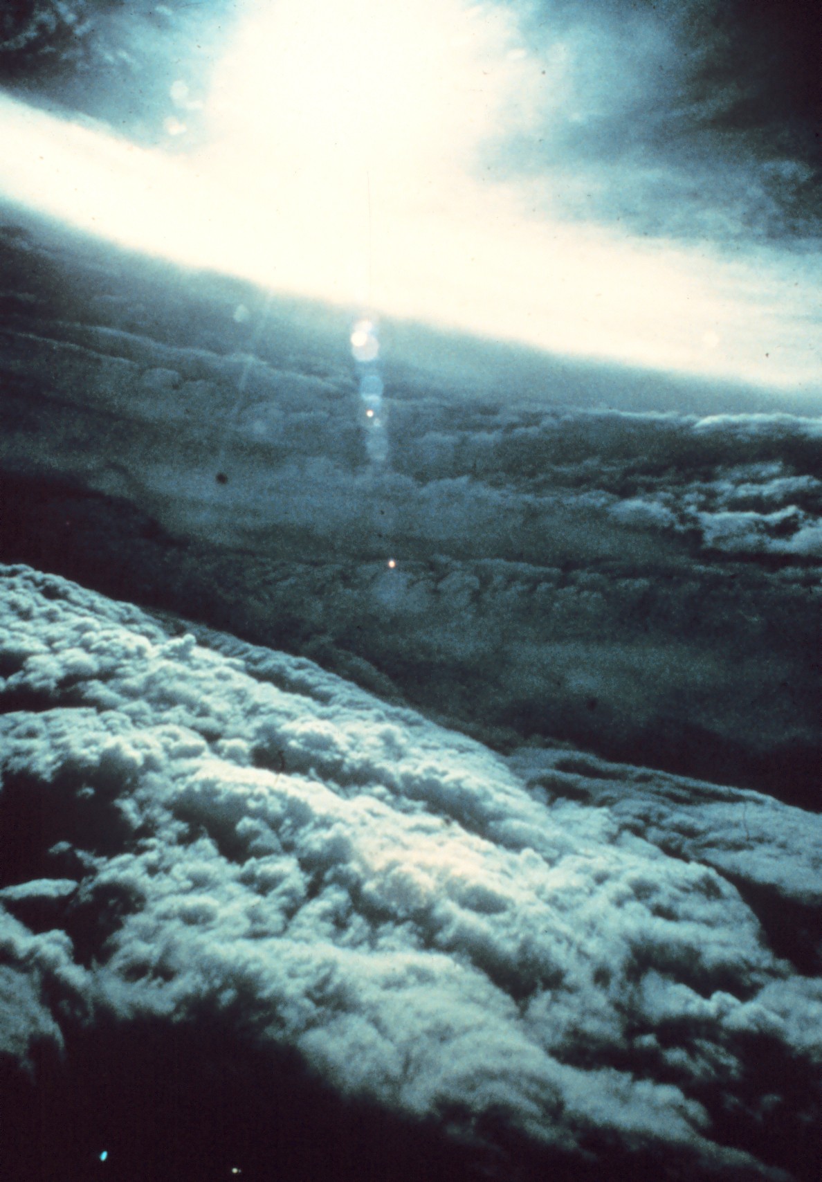 The eyewall of Hurricane Beulah as seen from a NOAA stormchaser, 1963. Hurricane Beulah played waste to the East Coast of the United States in 1963, leading to the first in a series of government-funded attempts to influence or control the weather.