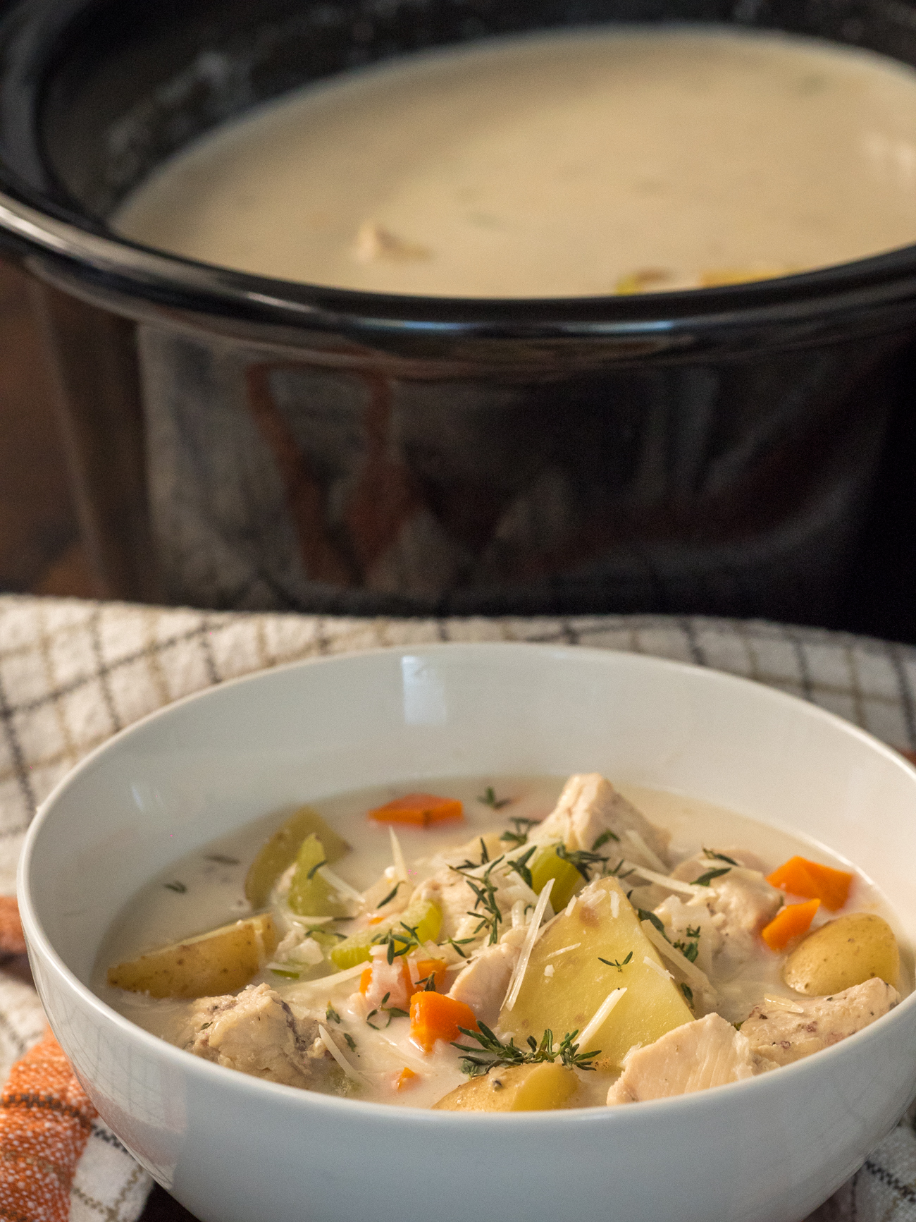 Slow Cooker Garlic Parmesan Chicken Soup 12 Tomatoes