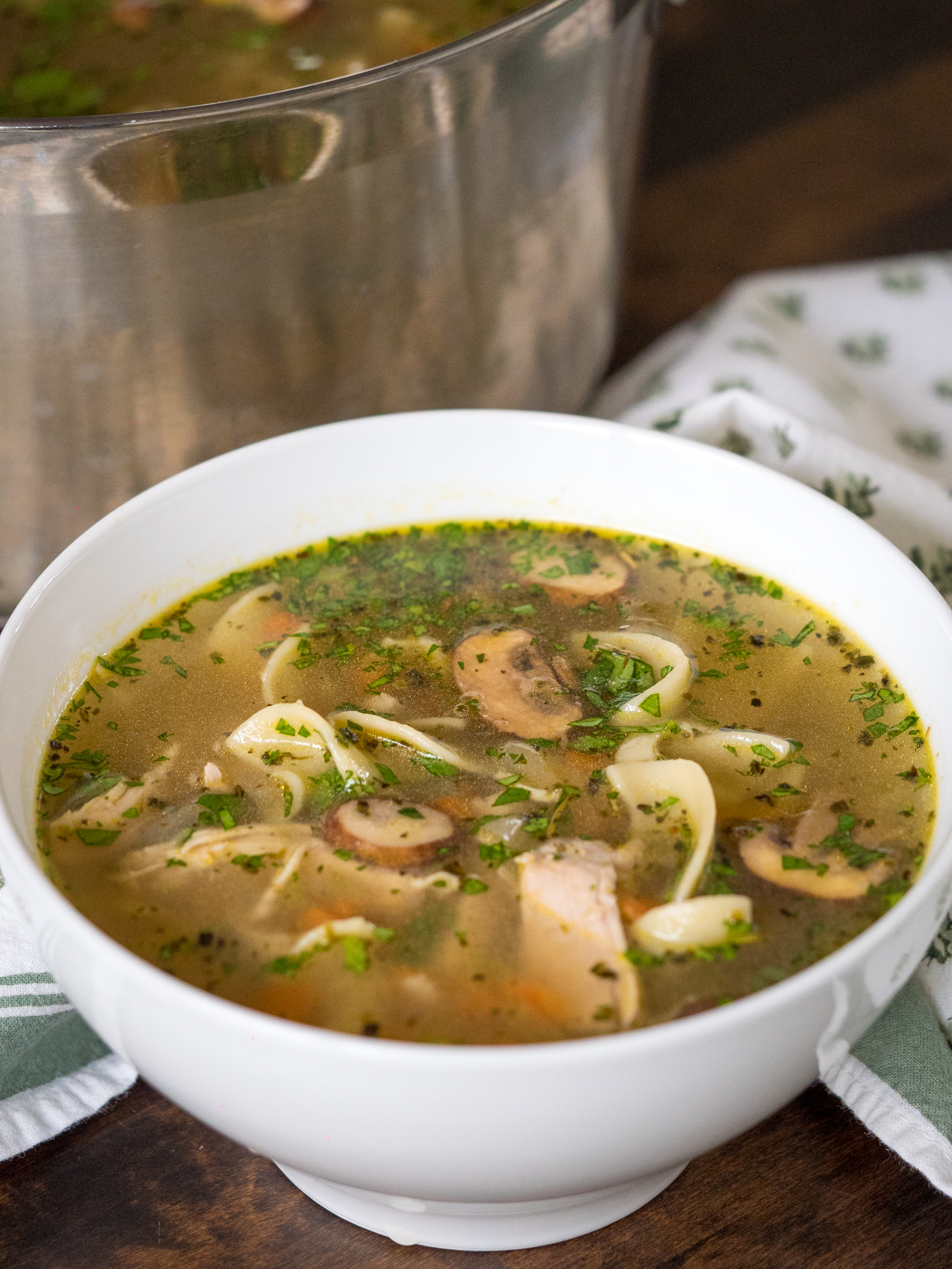 Green Tea Chicken Noodle Soup Vertical 4