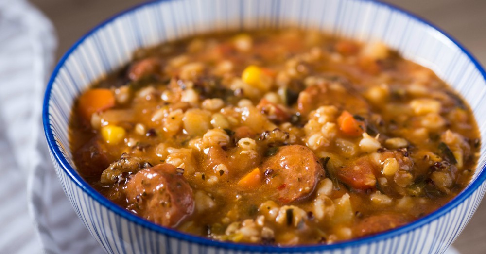 Delicious Sausage, Barley, And Veggie Stew 12 Tomatoes