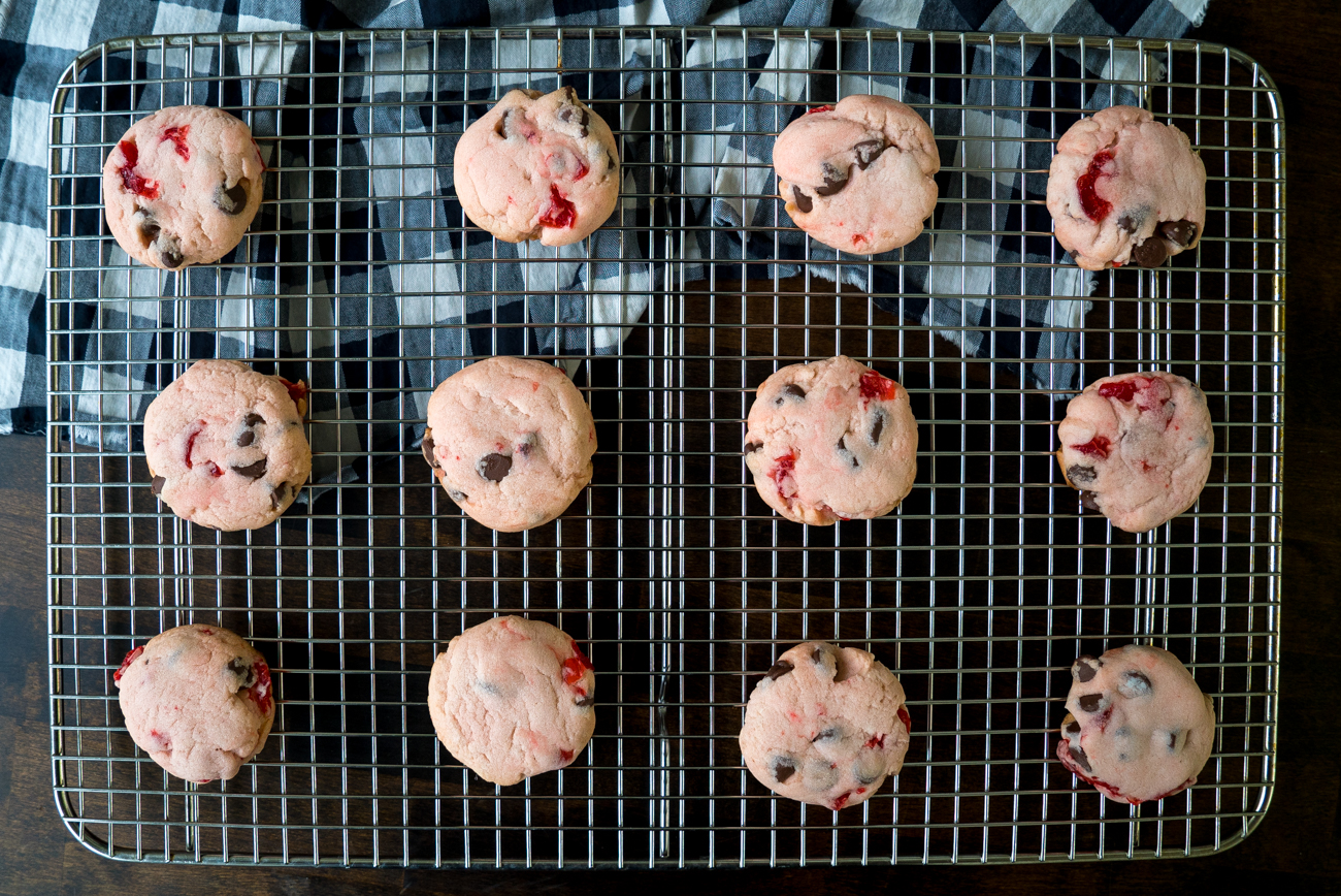 Maraschino Cherry Chocolate Almond Cookies 1