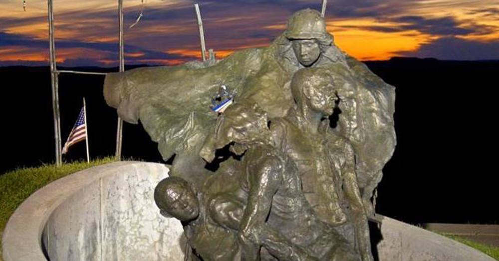 Source: Facebook/The Highground Veterans Memorial One of the monuments at the Highground Veterans Memorial.