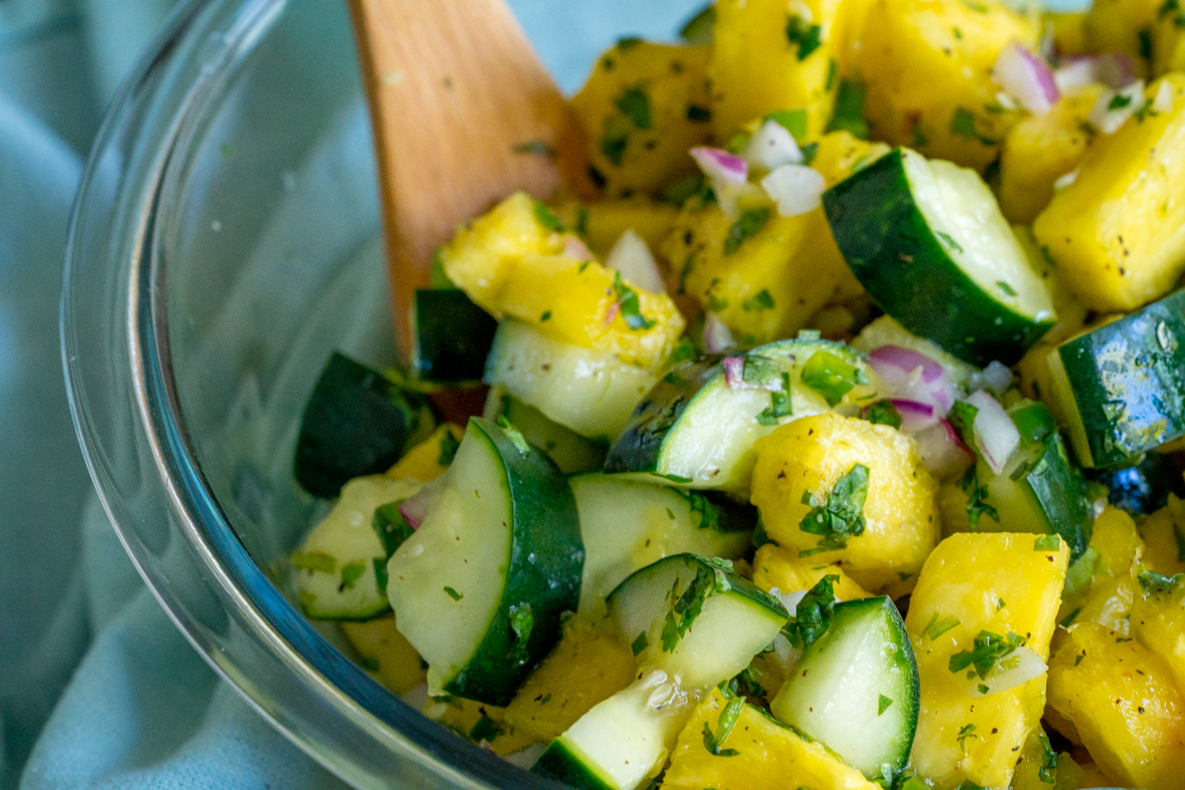 Pineapple Cucumber Jalapeño Salad 12 Tomatoes