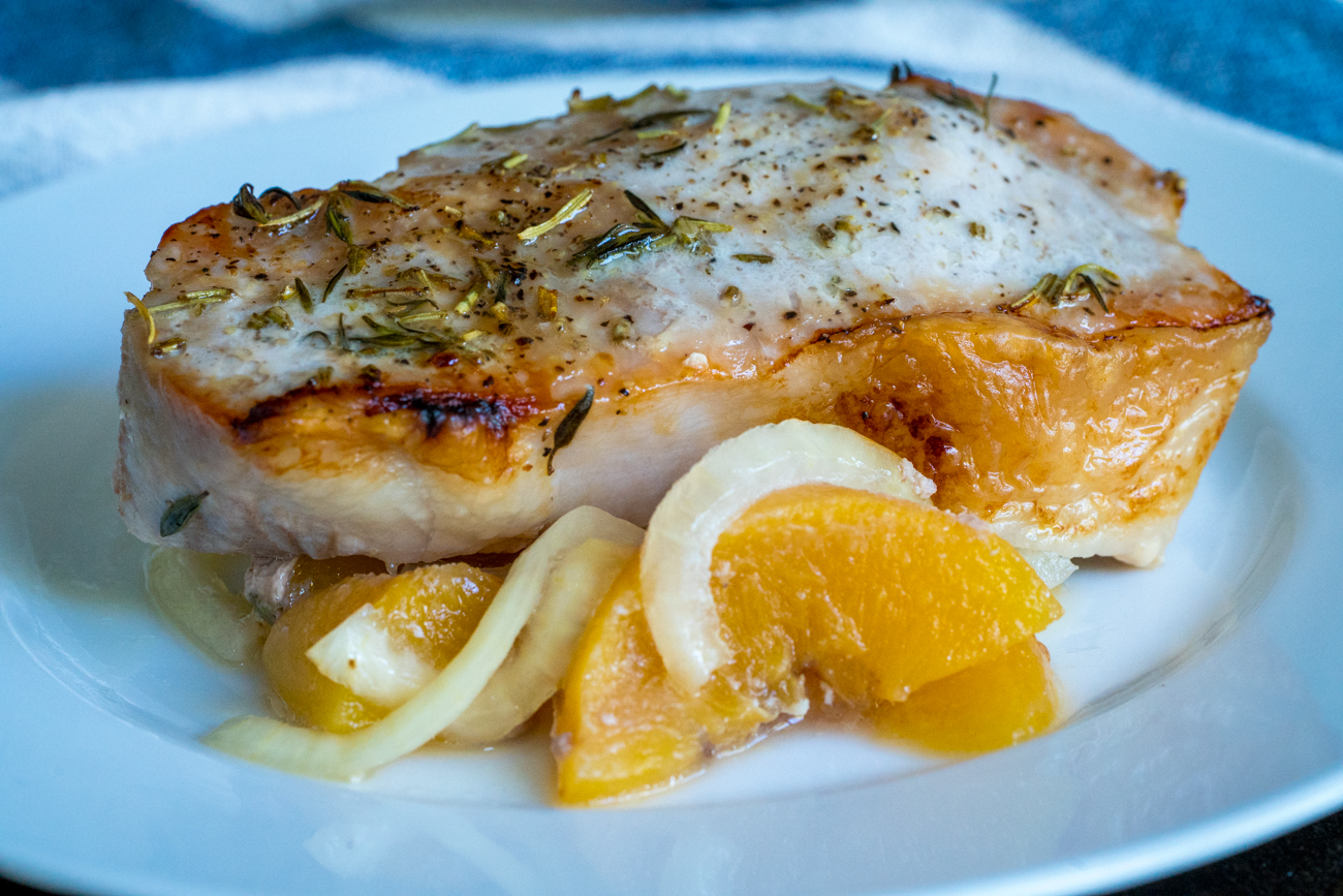 Rosemary & Thyme Peach Pork Chops Bake 5