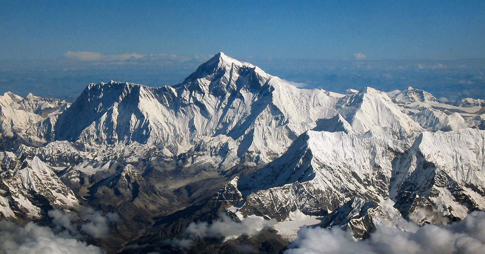 Source: Wikimedia Commons Mount Everest, in the Himalayas.