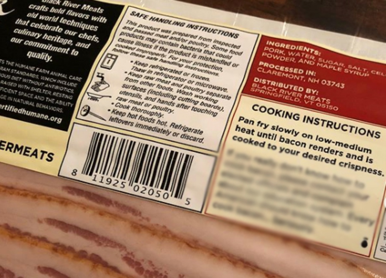 Blurred Black River meats