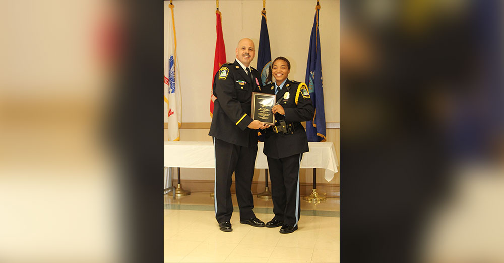 Source: InspireMore Officer Hawkins-Graham was named officer of the year.