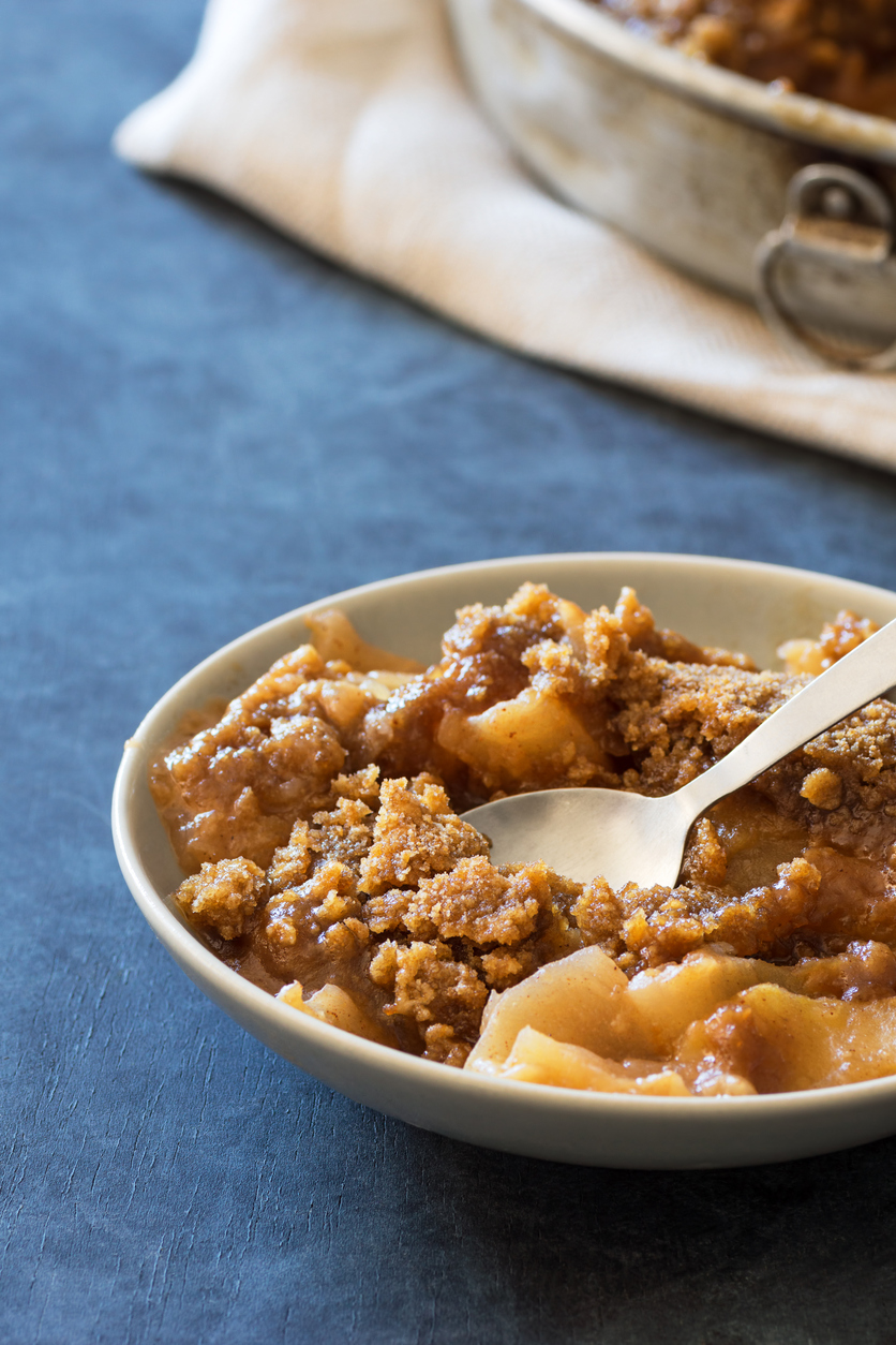 Apple Crisp or Apple Crumble Baked Fruit Dessert