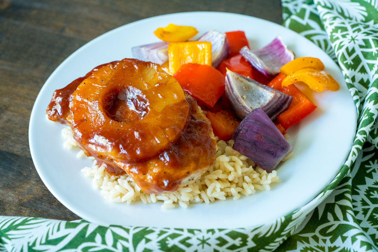 Hawaiian Pork Chop Sheet Pan 12 Tomatoes