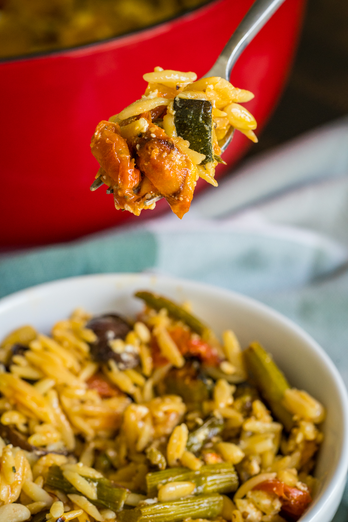 Lemon Garlic Roasted Veggie Orzo – Cooking Panda