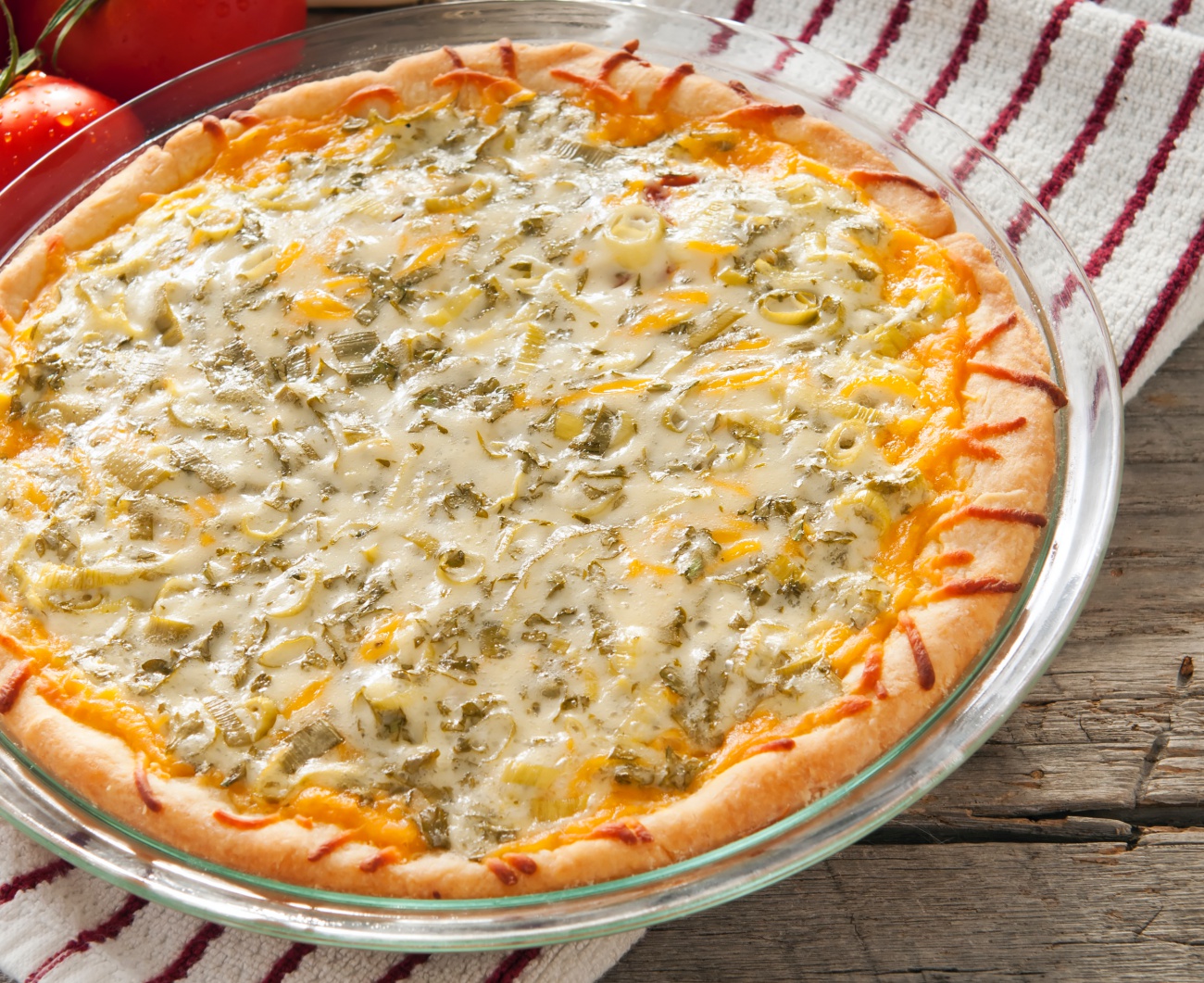 Spinach Artichoke PizzaQuiche Cooking Panda