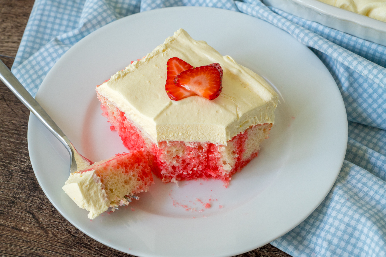 Strawberry Shortcake Poke Cake Cooking Panda