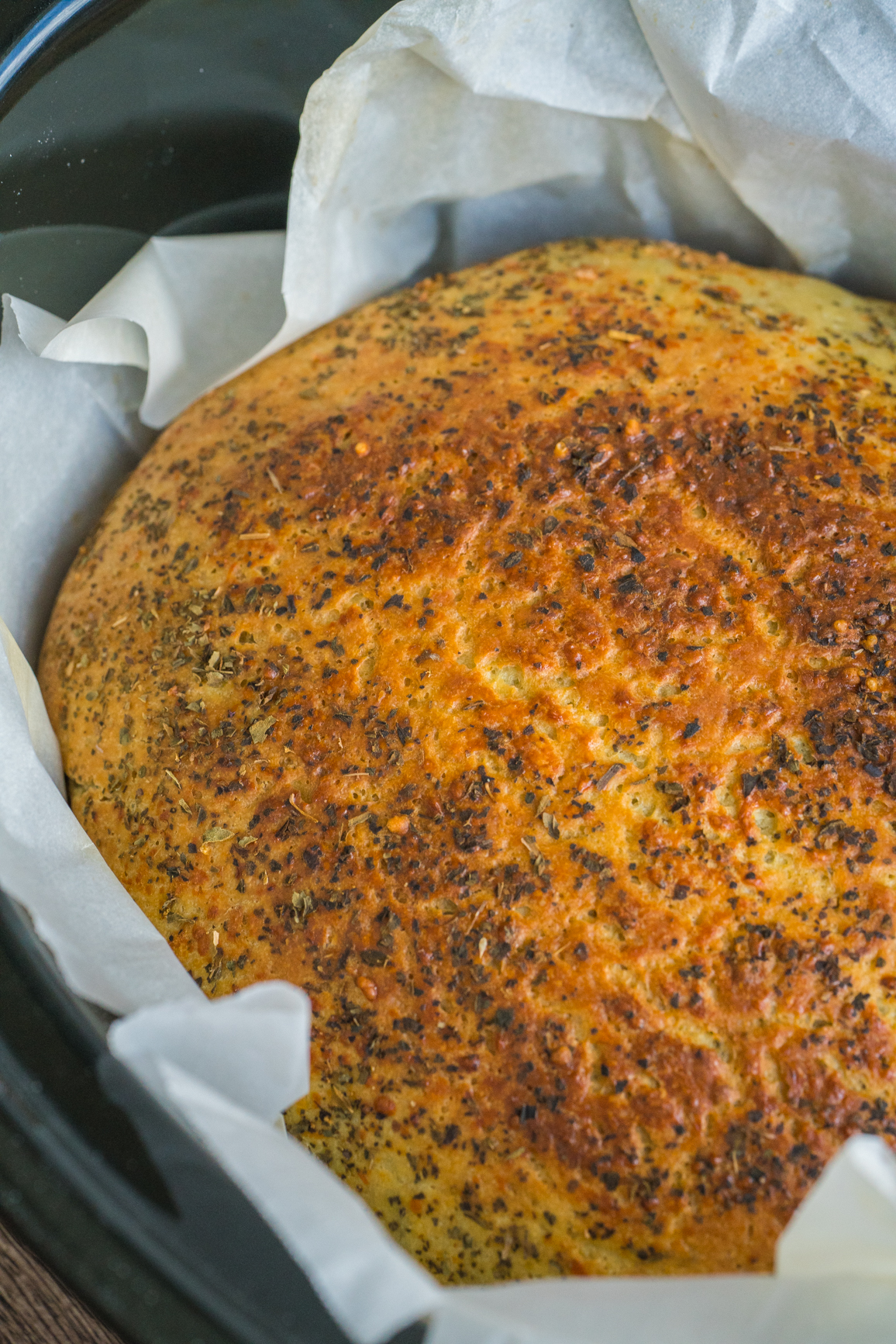 NoRise Slow Cooker Pesto Bread Cooking Panda