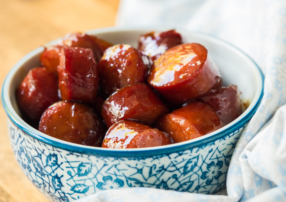 Slow Cooker Brown Sugar Kielbasa Bites Cooking Panda