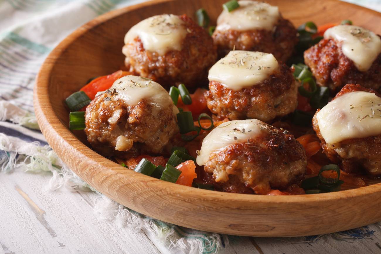 Baked Chicken Parmesan Meatballs