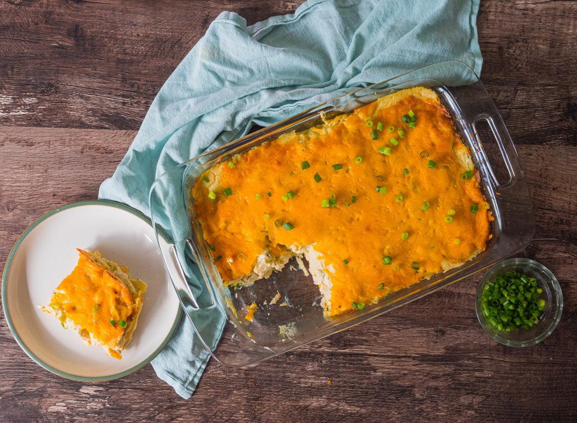 Creamy Green Chile Chicken Tortilla Casserole Cooking Panda