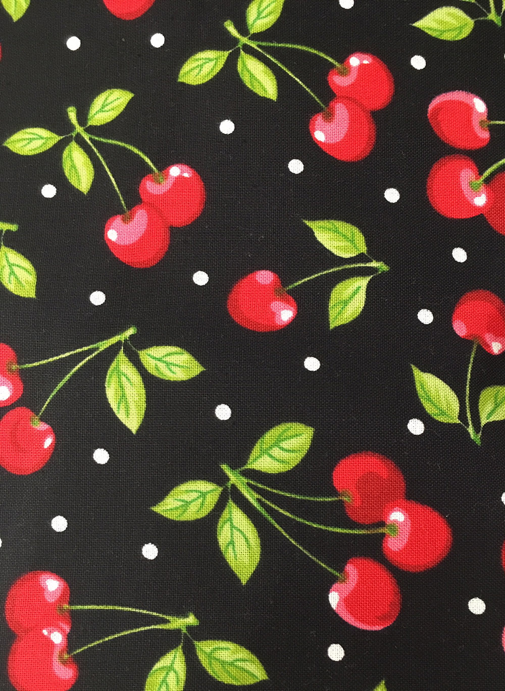 modern cherry print fabric
