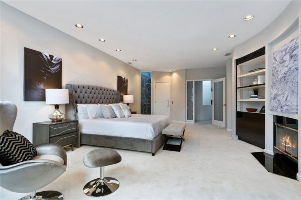 master bedroom in 1980s mansion