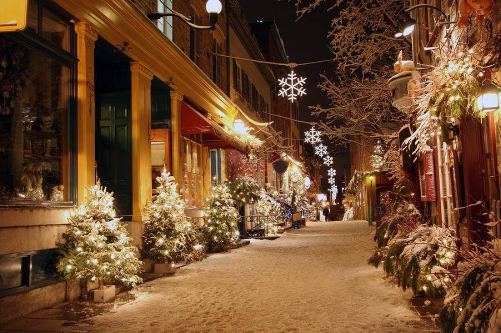 Christmas decorations in Bethlehem, Pennsylvania
