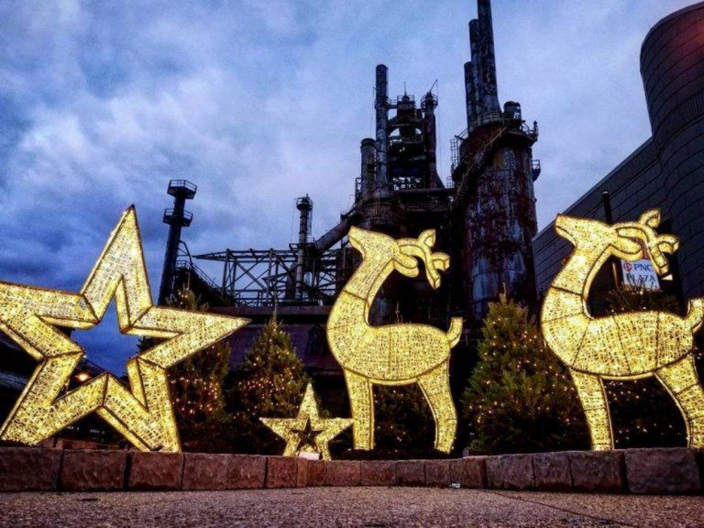 Christmas decorations in Bethlehem, Pennsylvania