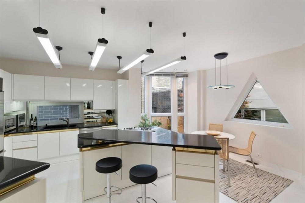 kitchen in 1980s mansion