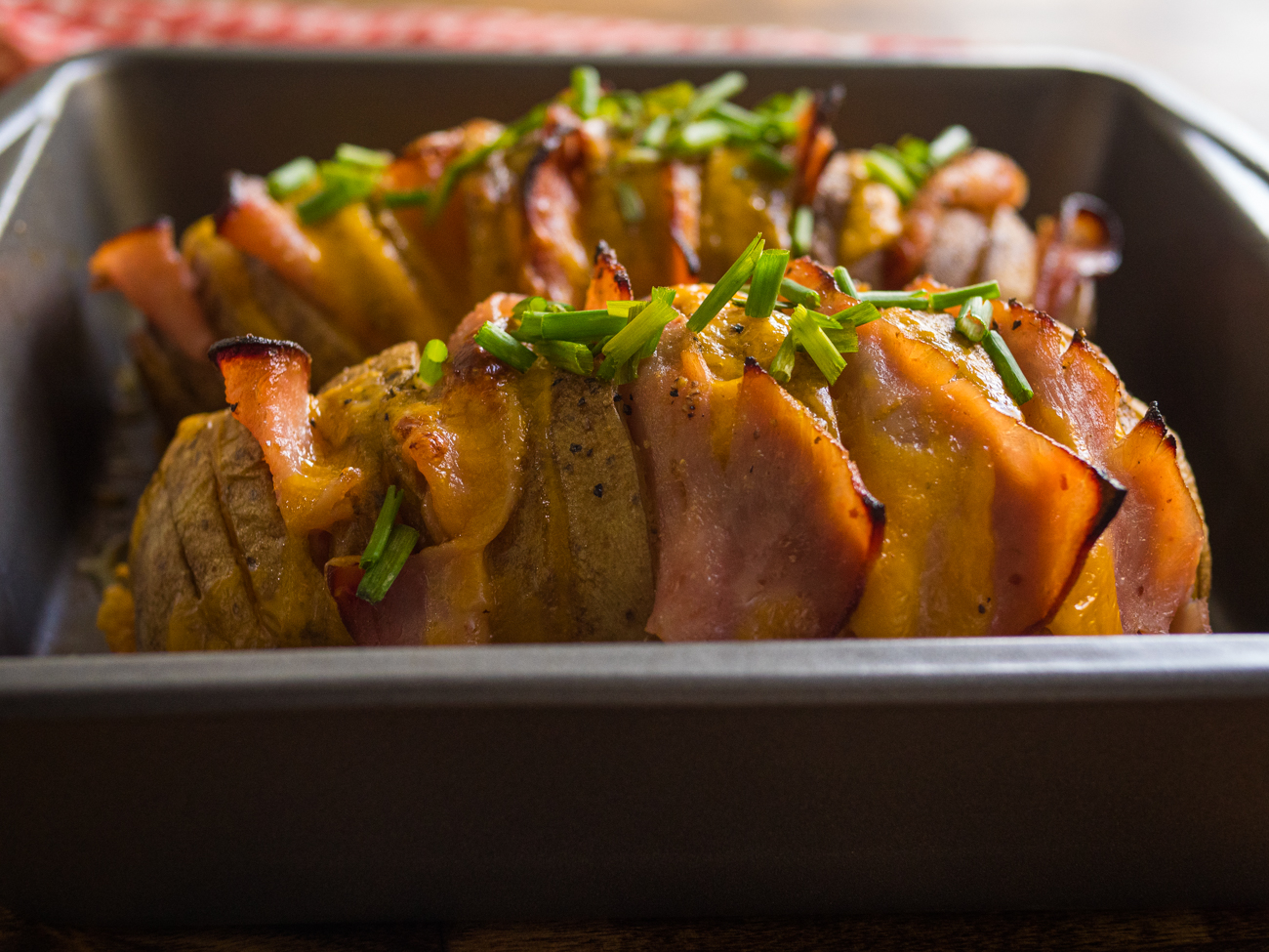 Ham and Cheese Hasselback Potatoes Cooking Panda