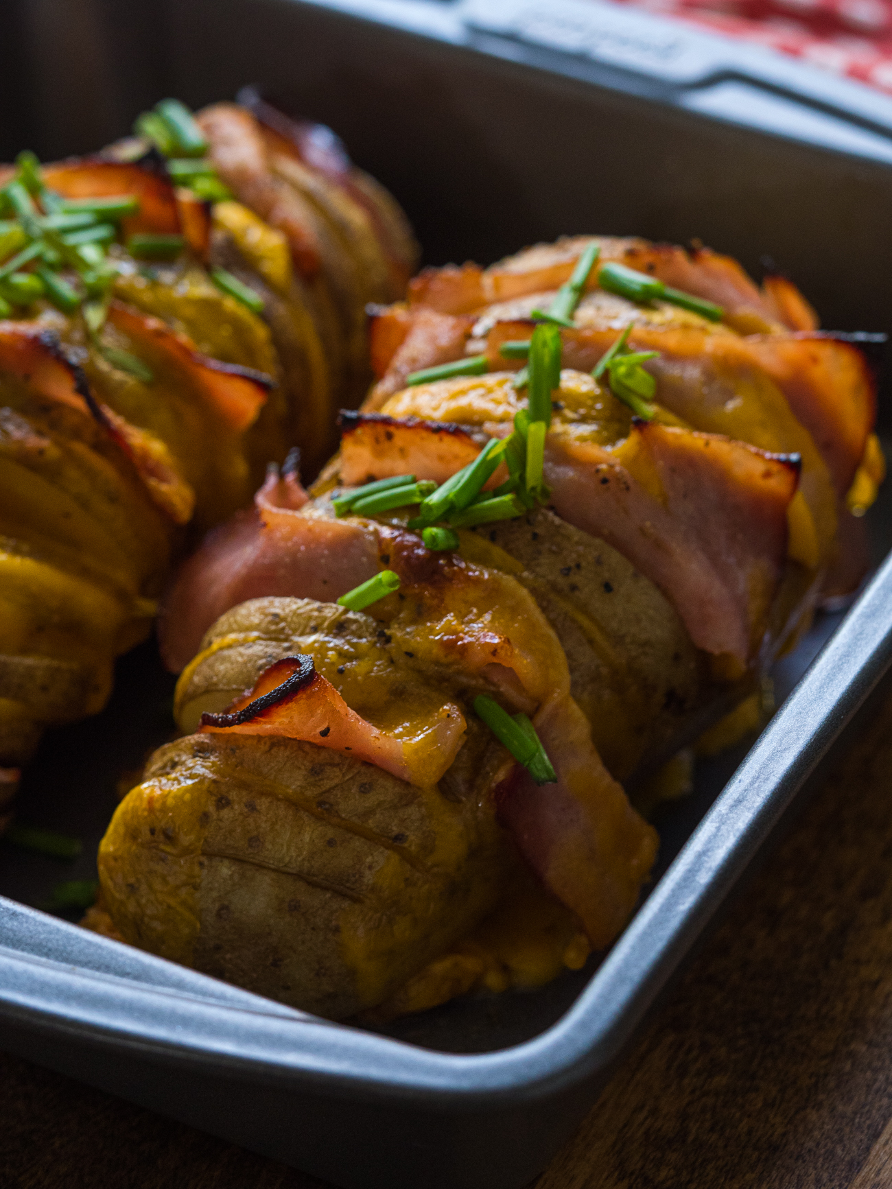 Ham and Cheese Hasselback Potatoes Live Play Eat