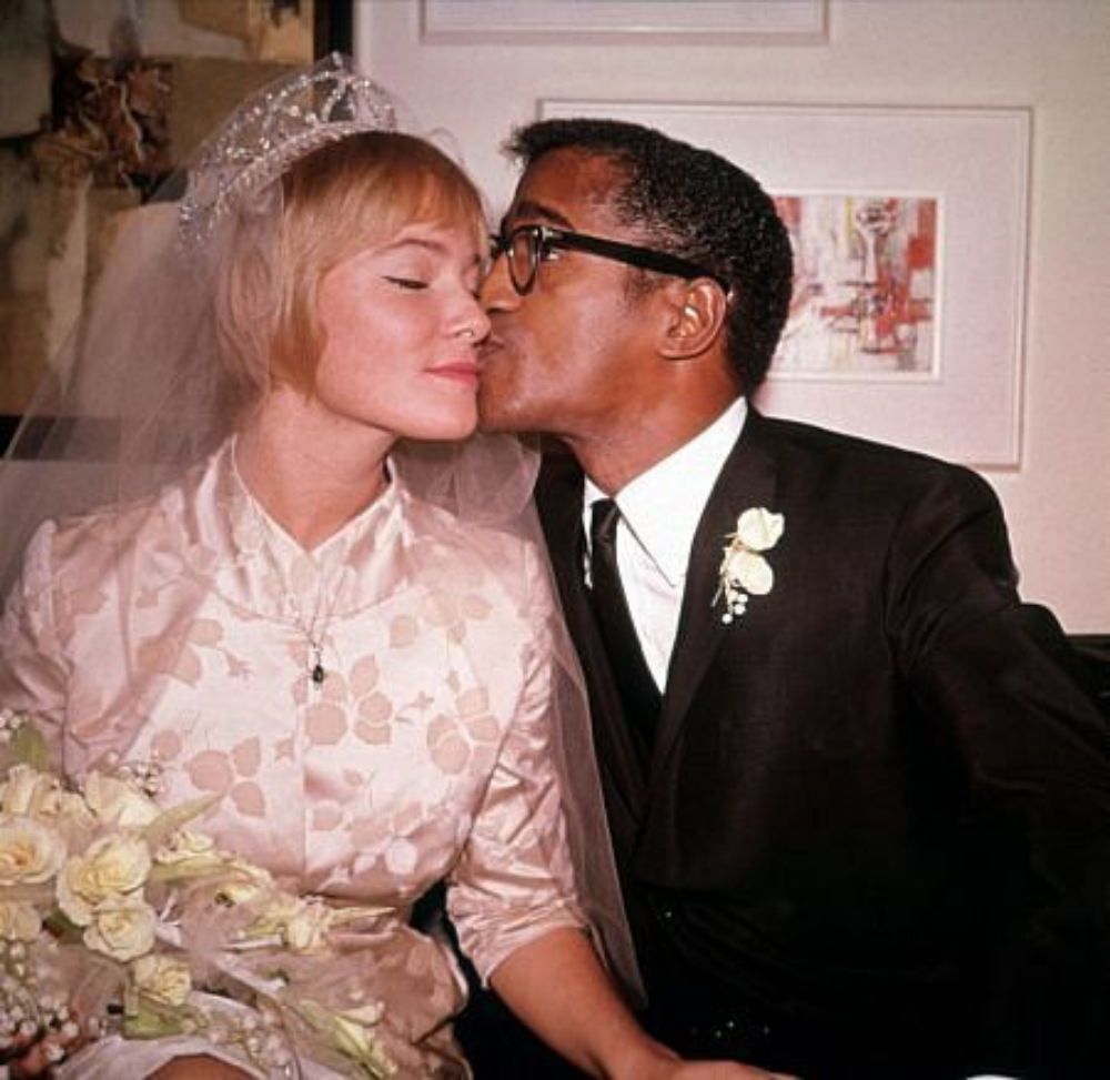May Britt and Sammy Davis Jr. on their wedding day
