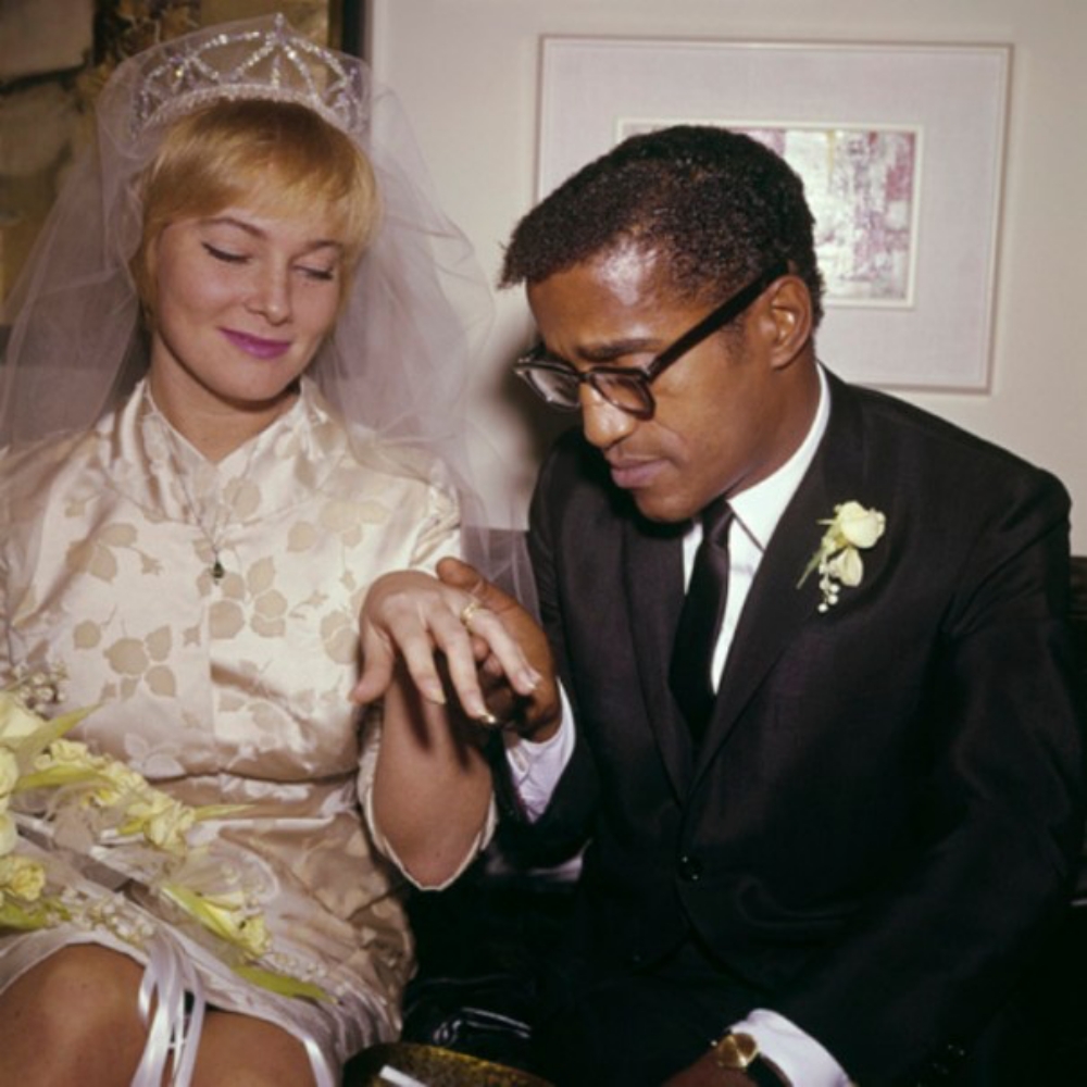 May Britt and Sammy Davis Jr. on their wedding day