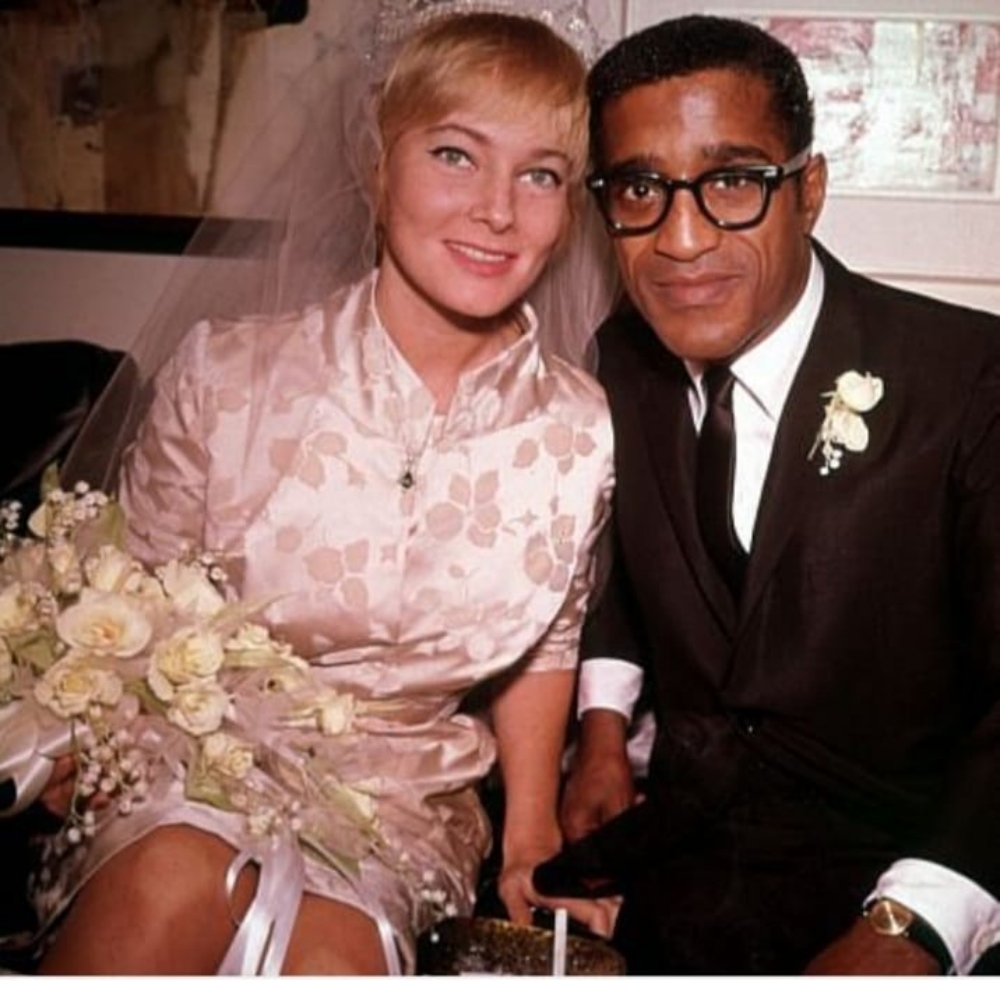 May Britt and Sammy Davis Jr. on their wedding day