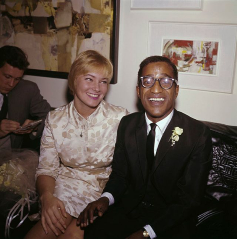 May Britt and Sammy Davis Jr. on their wedding day
