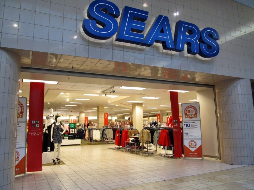 Sears store entrance inside a mall