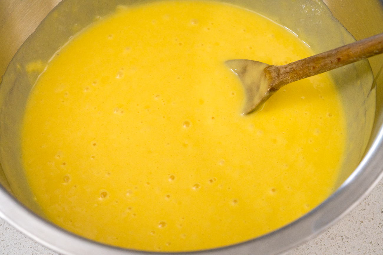 making yellow cake batter