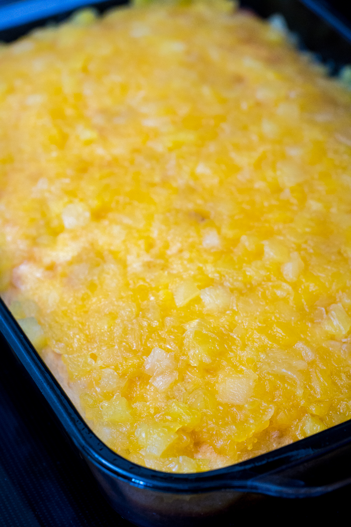 crushed pineapple on Elvis Presley Cake
