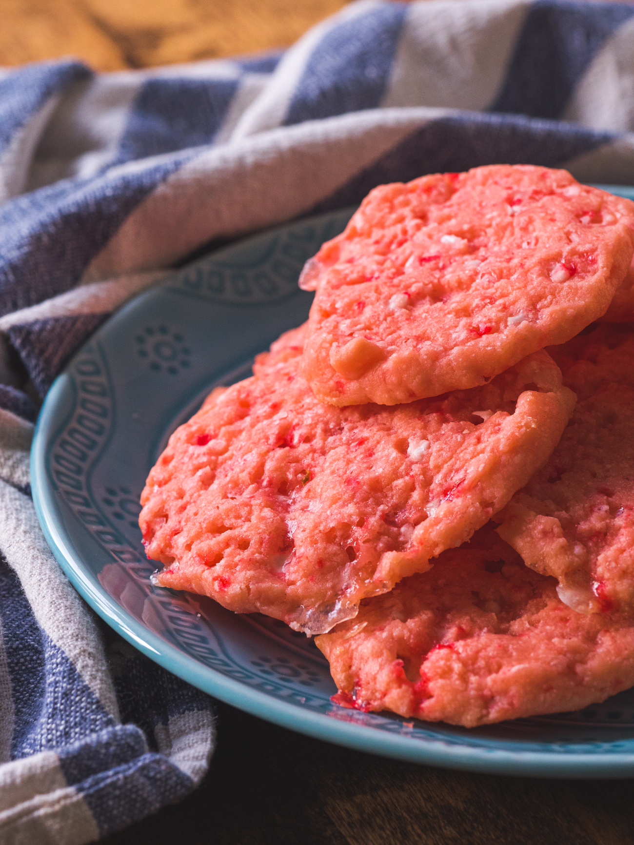 Peppermint Shortbread Cookies