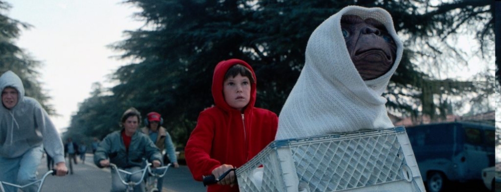 scene from the 1982 film, E.T.