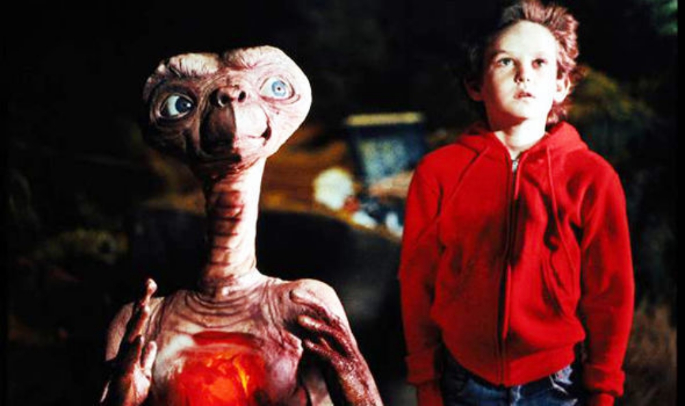 scene from the 1982 film, E.T.