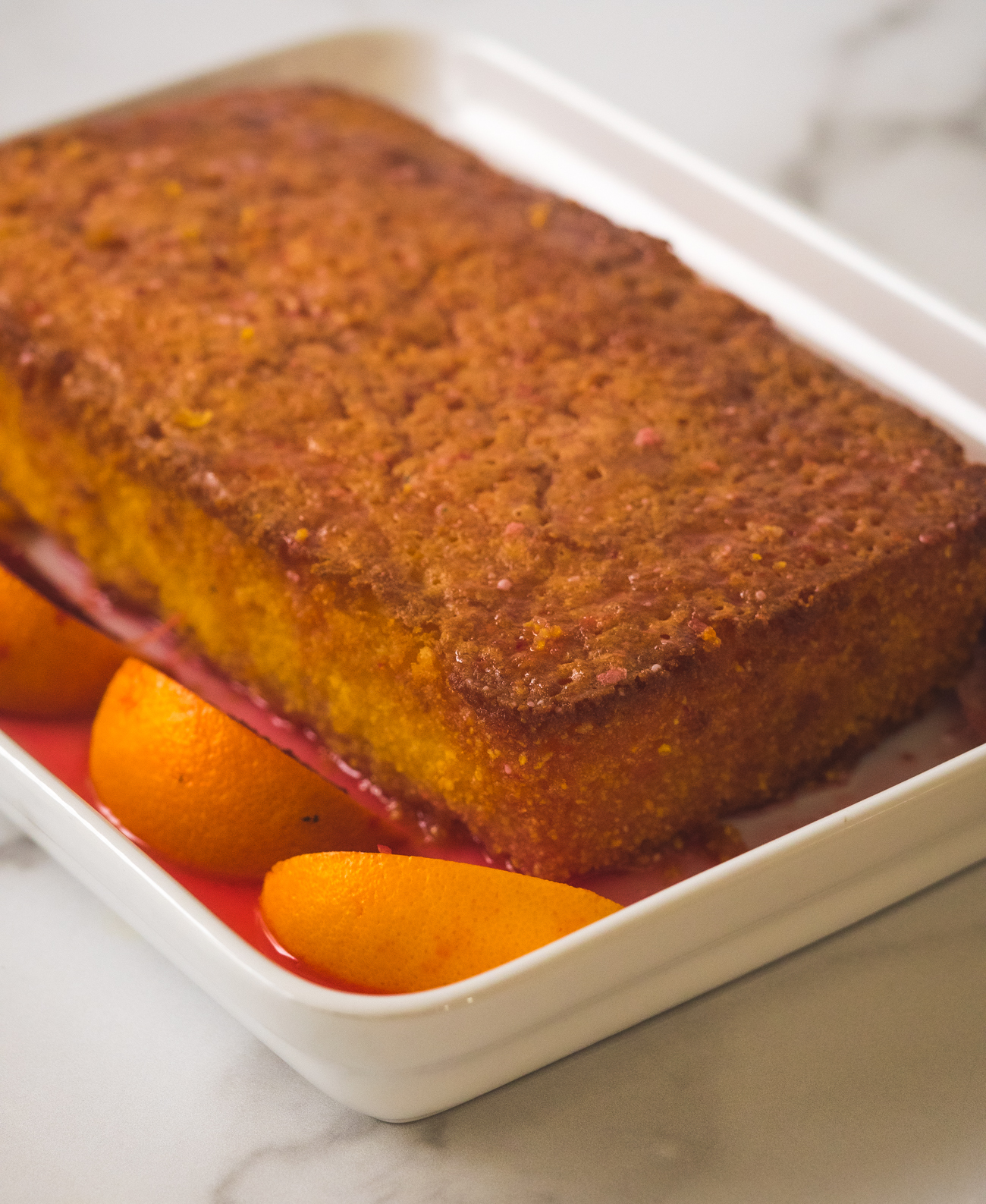 Blood Orange Polenta Drizzle Cake Cooking Panda